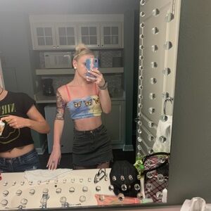 Tye dye butterfly bandeau top